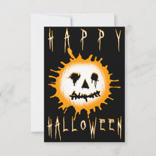 Convite espantalho de halloween feliz