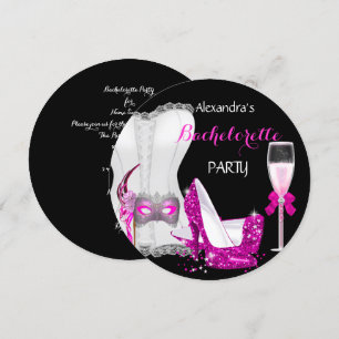 Convite Espartilho de Solteira Champagne Rosa R