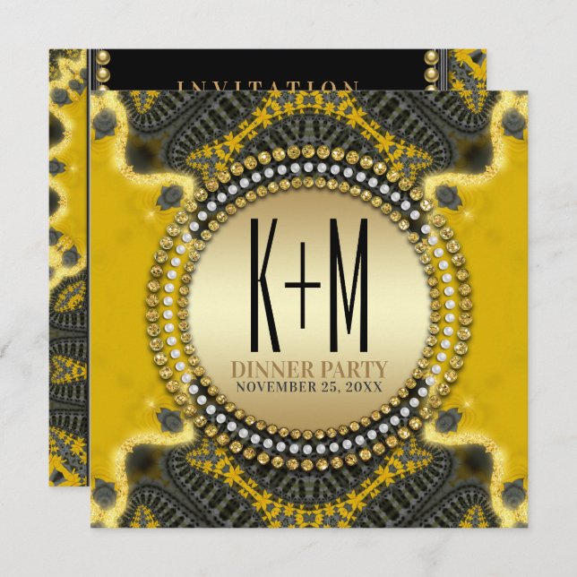 Convite Especial e Exclusivo do Partido Janto Dourado Nouv (Frente/Verso)