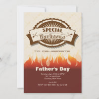 Convite especial para Dias de os pais de churrasco