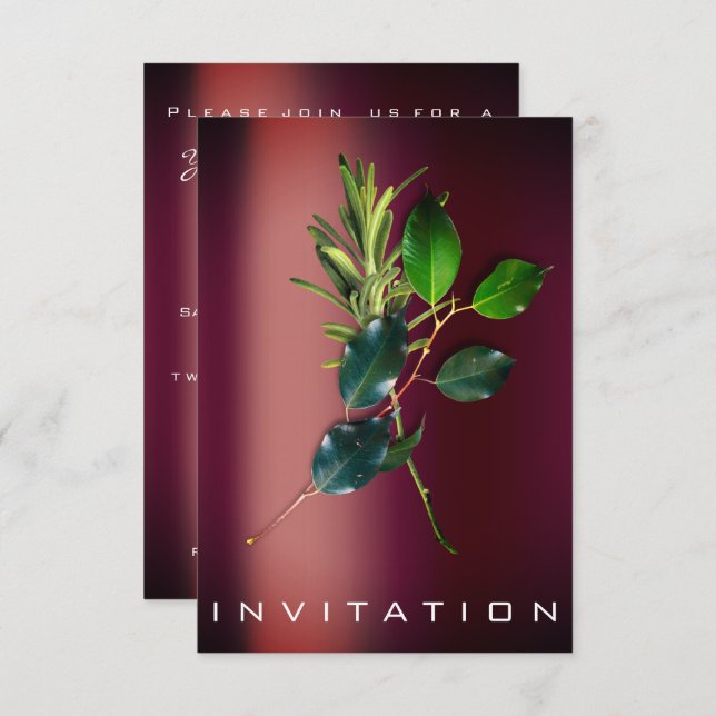 Convite Especiarias Chef Italiano Janto Sustentabilidade V (Frente/Verso)