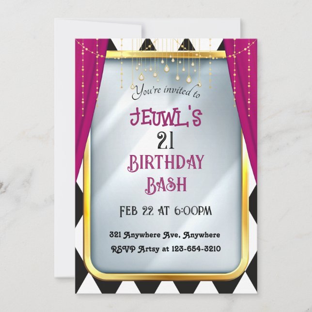 Convite Espelho da Fantasia (Frente)