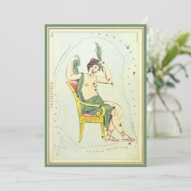 Convite Espelho da Urânia, Mapa Celestial da Astronomia Vi (Em pé/Frente)