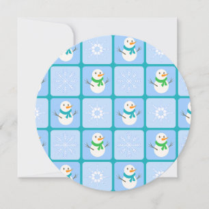 Convite Espelho de neve e flocos de neve com verificação d