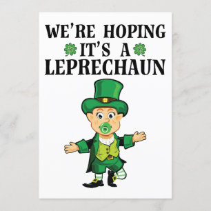 Convite Esperamos que seja um Dia de São Patrício Leprec