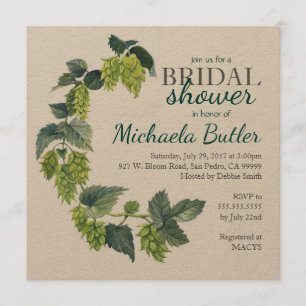 Convite Esperança, chá de casamento da cerveja