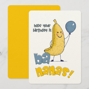Convite Espero que seu aniversário seja Bananas!   Um dia 