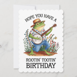 Convite Espero que você tenha um aniversário incrível sapo