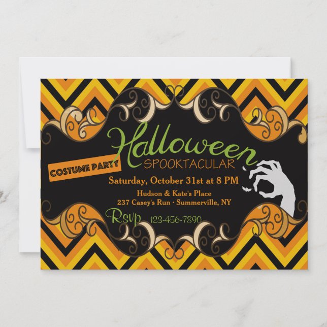 Convite Espetacular de Halloween (Frente)
