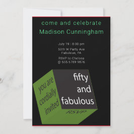 Convite Espetacular do Cubo Geométrico do 50º Aniversário