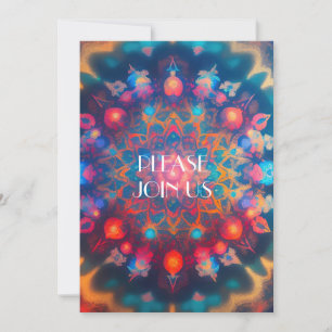 CONVITE ESPETACULAR FRACTAL HIPPIE