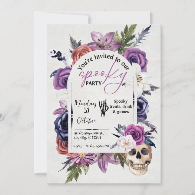 Convite Espetáculo Assustador - Junte-se a Nós se Você Ous (Frente)