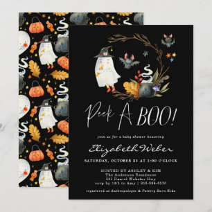 Convite Espião Chás de Bebê de Halloween do Pequeno Fant
