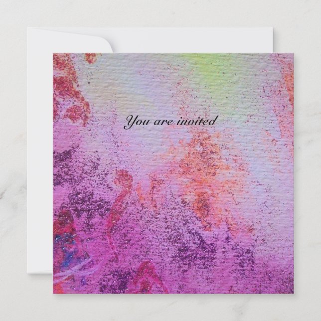 Convite ESPIrais douradas abstratas  dourado metálico, rox (Frente)