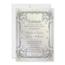 Espirais elegantes formais Pérola Branca Casamento