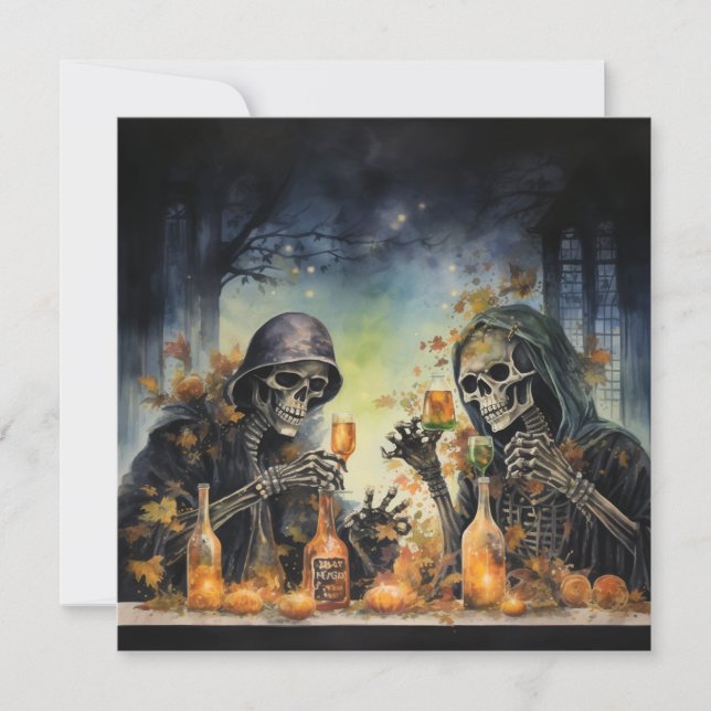 Convite 👻 Espíritos e Espíritos 🥂 Soiree! 🥂 👻 Hallowee (Frente)