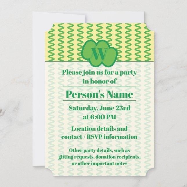 Convite Espirulina espantosa (Frente)