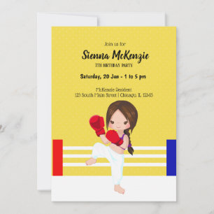 Convite Esporte de boxe