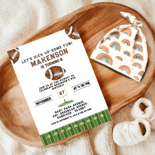 Convite Esporte Futebol Segundo Aniversário 8º ano em baix