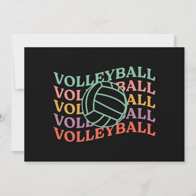 Convite Esporte Retro de Voleibol (Frente)