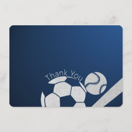 Convite Esportes Combo Flat Card Obrigado