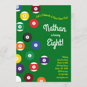 Convite Esportes de Aniversário de criança de Piscinas B