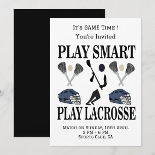 Convite Esportes de Equipe de Lacrosse