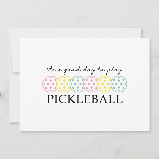 Convite Esportes De Jogador De Pickleball Mãe (Frente)