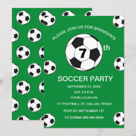 Convite Esportes verdes para Festa de aniversário 7