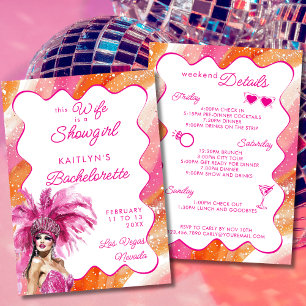 Convite Esposa É Uma Showgirl Itinerário de Despedida de S