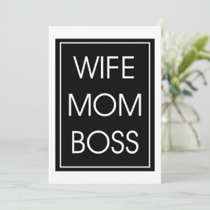 Convite Esposa Mãe Chefe. Mãe Engraçada