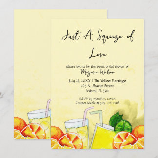 Convite Espremedura de Amor Limonada Limão Cítrico Festa d