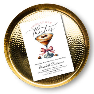 Convite Espresso Martini Amarrando os Trinta Anos de Idade