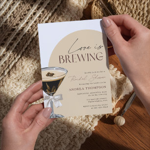 Convite Espresso Martini Amor está a Fermentar Chá de Noiv