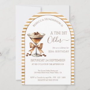 Convite Espresso martini 'Um tini pouco Mais Velho' aniver