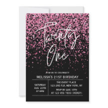 Espumante Rosa Quente-Brilhante aniversário de 21 