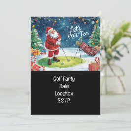 Convite Esquadra de Natal Santa Claus do Golf Par