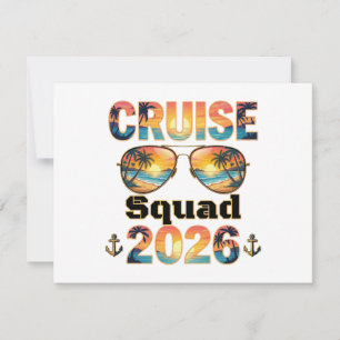 Convite Esquadrão de Cruzeiro 2026 - Pôr do Sol Retro