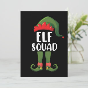Convite Esquadrão de Elfos Divertido Natal Família Corresp