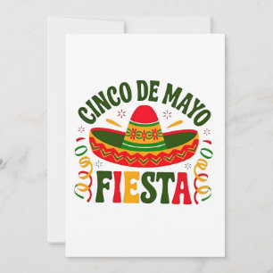Convite Esquadrão de Festa Cinco De Mayo Sombrero Mexicano