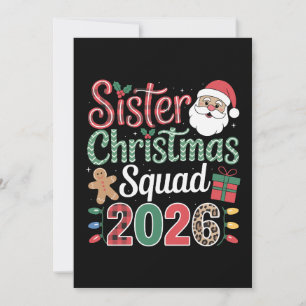 Convite Esquadrão de Natal Irmã 2026 Papai Noel Biscoito d