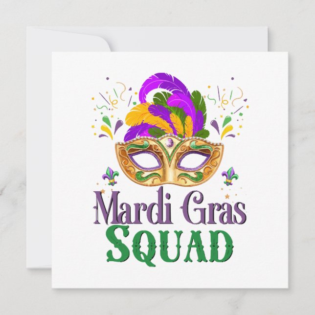 Convite Esquadrão do Mardi Gras (Frente)