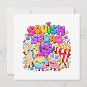 Convite Esquadrão Squish Viral Squishies Pipoca Manteiga B