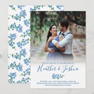 Convite Esqueça-me não - casamento da foto