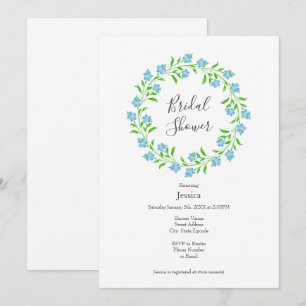 Convite Esquece-me Nots Watercolor Floral