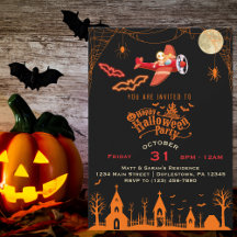 Esqueleto Caprichoso Voando Avião Festa de Hallowe