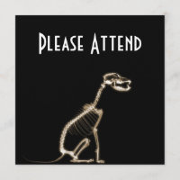 ESQUELETO DE CÃO DE BOMBA DE RAIO X - SEPIA