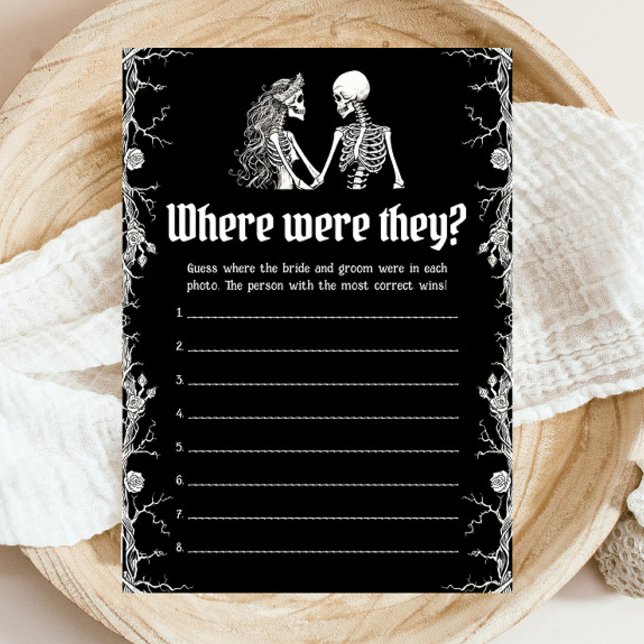 Convite Esqueleto De Halloween Onde Estavam Os Jogo De Cas (Halloween Skeleton Where Were They Couple Game)