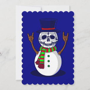 Convite esqueleto de natal gótico snowman gothmas spookmas