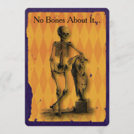 Convite Esqueleto nenhuns ossos sobre ele partido do Dia
